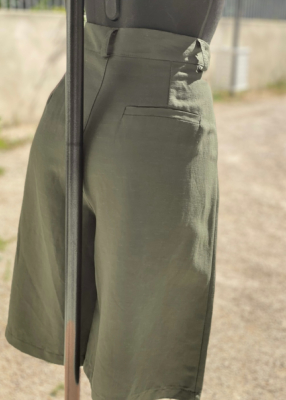 Short viscose et lin  kaki    Remo 