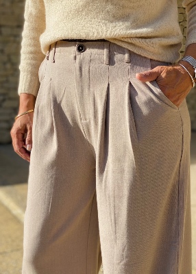Pantalon fluide Meo beige