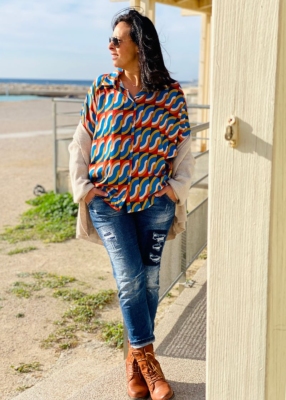 Chemise fluide colore Alix 