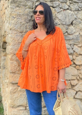 Blouse  April en broderie anglaise  