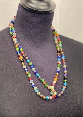 Sautoir perles de verre 
