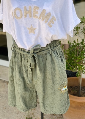Short Laly  gaze de coton 