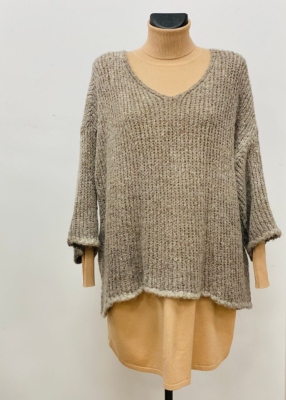 Pull oversize col V Ilda