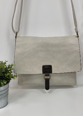 Sac à rabat blanc (grand format) 