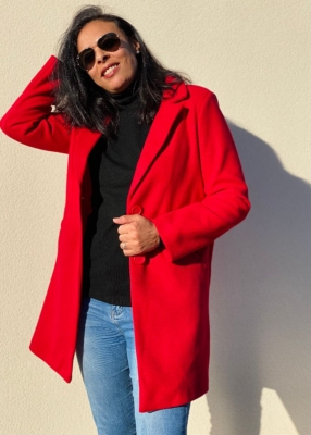 Manteau Naelle Rouge