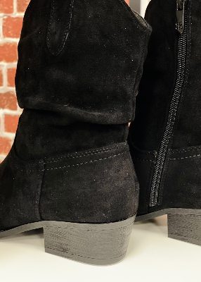 Bottines plissées noir