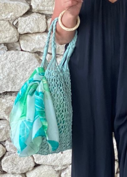 Sac macramé façon filet d épicier 