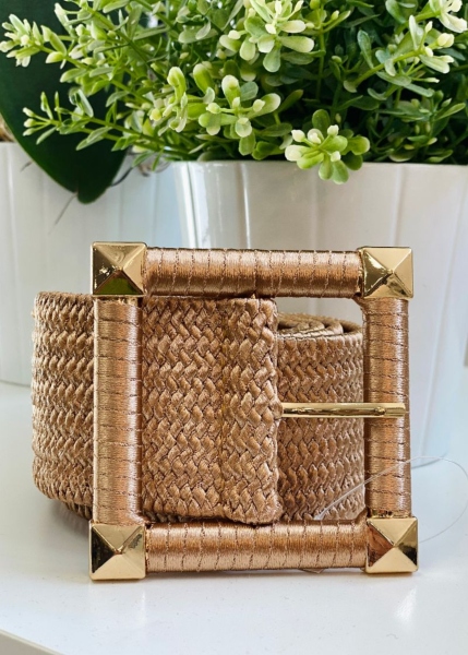 Ceinture extensible boucle carrée