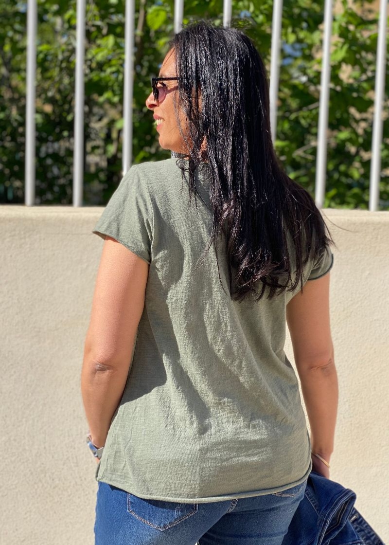 T-shirt Vintage Miralba Taille 38 - Manches Longues Multicolore - Occasion Très Bon état