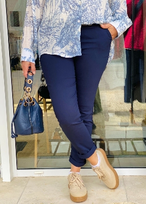 Pantalon Lana stretch marine