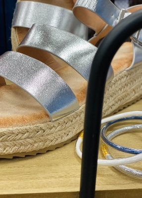 Sandales compensées Silver  
