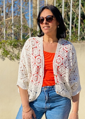 Gilet crochet Agathe ajouré 