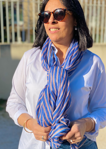 Foulard  en coton Palme defile