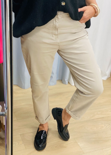 Jean mom Alex beige