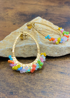 Boucles d'oreilles goutte dore