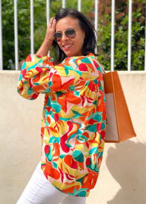 Blouse colorée Fluide Olga