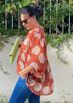 Blouse imprimée Gros pois 