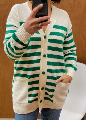 Gilet en maille rayé Magalie