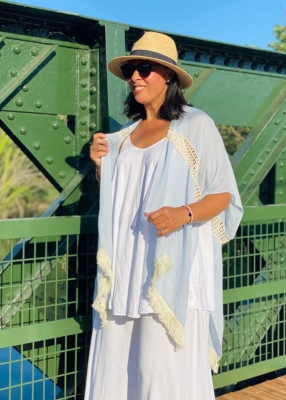 Chle vaporeux uni romantique chic 