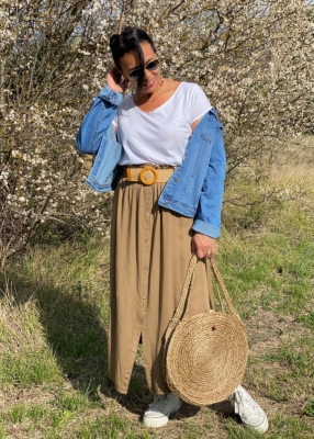 Jupe fluide  boutonne Lucinda 
