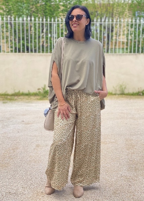 Pantalon soyeux nature