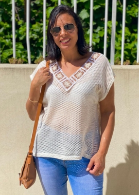 Top Danae ajouré
