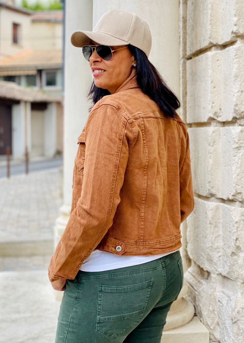 Veste en jean coupe courte best sale