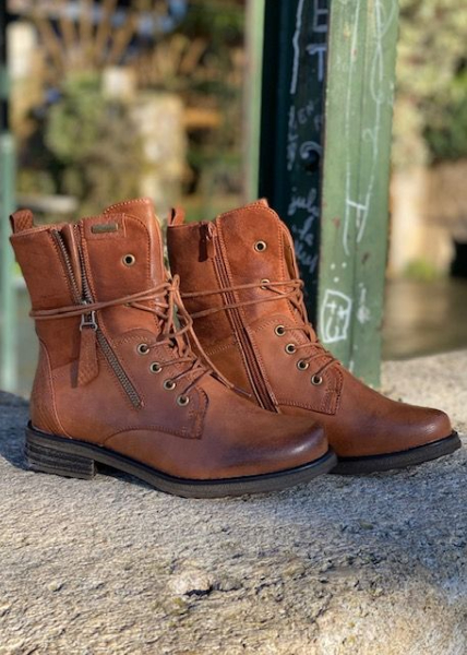 Bottines hautes camel 