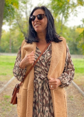 Robe cache-coeur Maxine