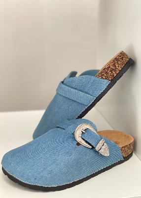 Mules  boucle denim 