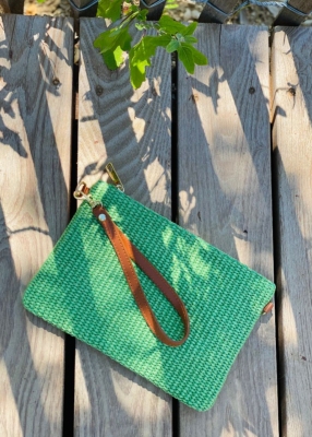 Pochette Cigale anses cuir 