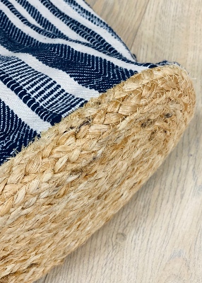 Cabas en coton et jute defile
