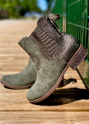 Bottines bi-matires "noeud"