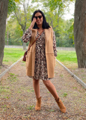 Robe cache-coeur Maxine