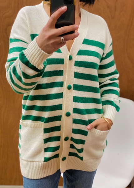 Gilet en maille rayé Magalie