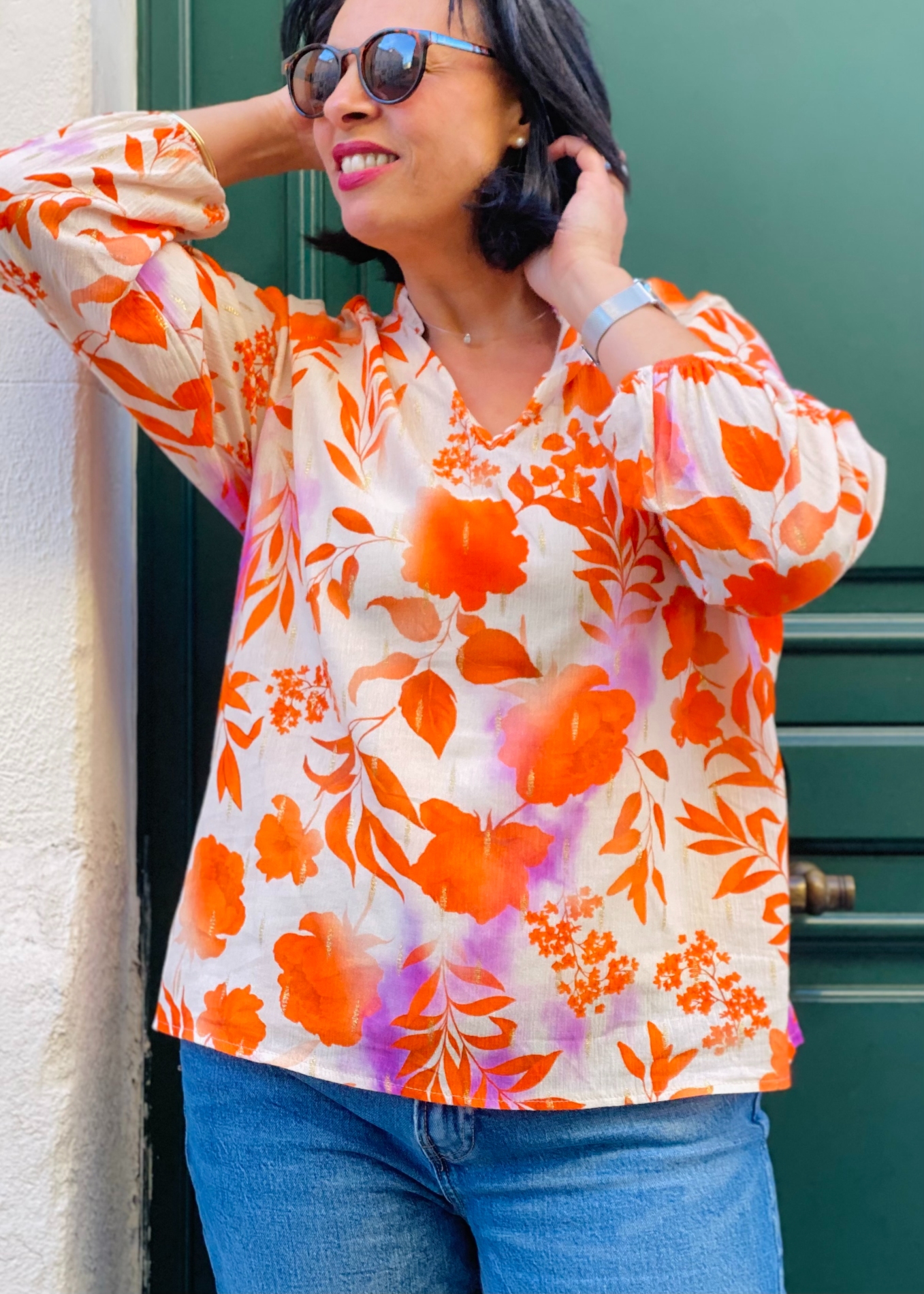 Tunique Blouse Imprimée GOA - Taille S (36/38), Occasion Très Bon état