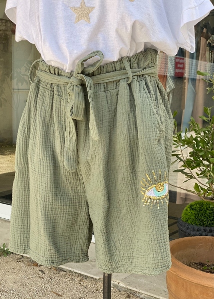 Short Laly  gaze de coton 
