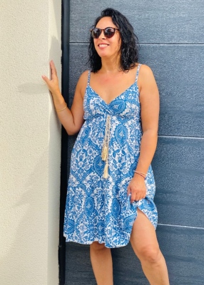 Robe courte Lilou à bretelles 