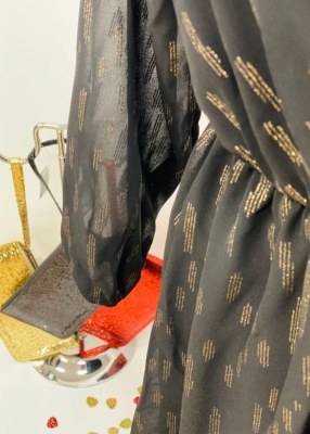 Robe etincelle imprimé doré 