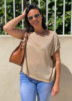 Top Penelope irisé