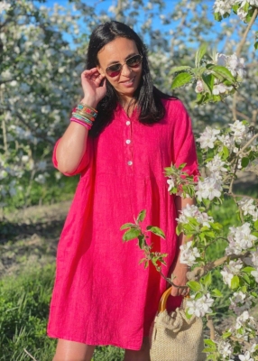 Robe en lin Pivoine