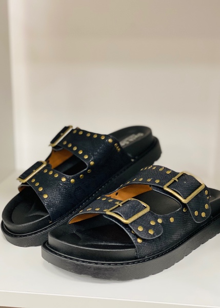 Sandales boucles rivets
