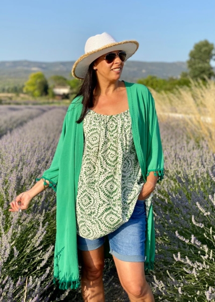 Veste kimono uni Rosalia