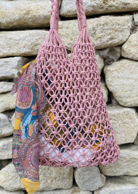 Sac macramé façon filet d épicier 