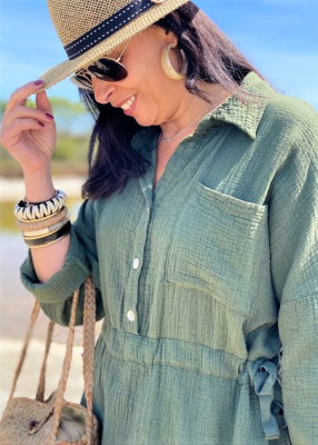 Robe Sandy, gaze de coton 