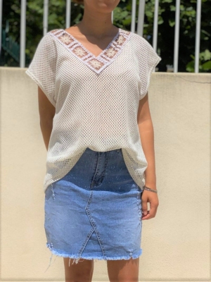 Top Danae ajouré