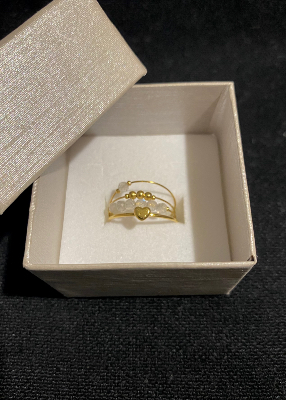 Bague acier fantaisie, Gris 