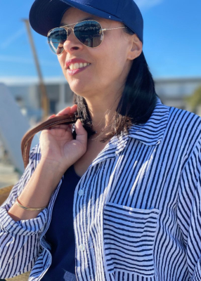 Chemise longue rayée Barbara