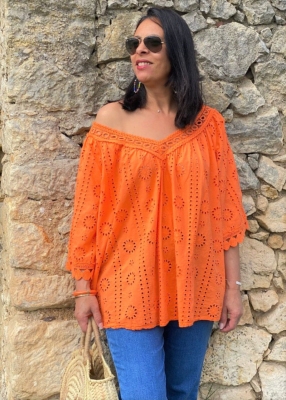 Blouse  April en broderie anglaise  