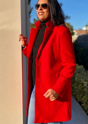 Manteau Naelle Rouge